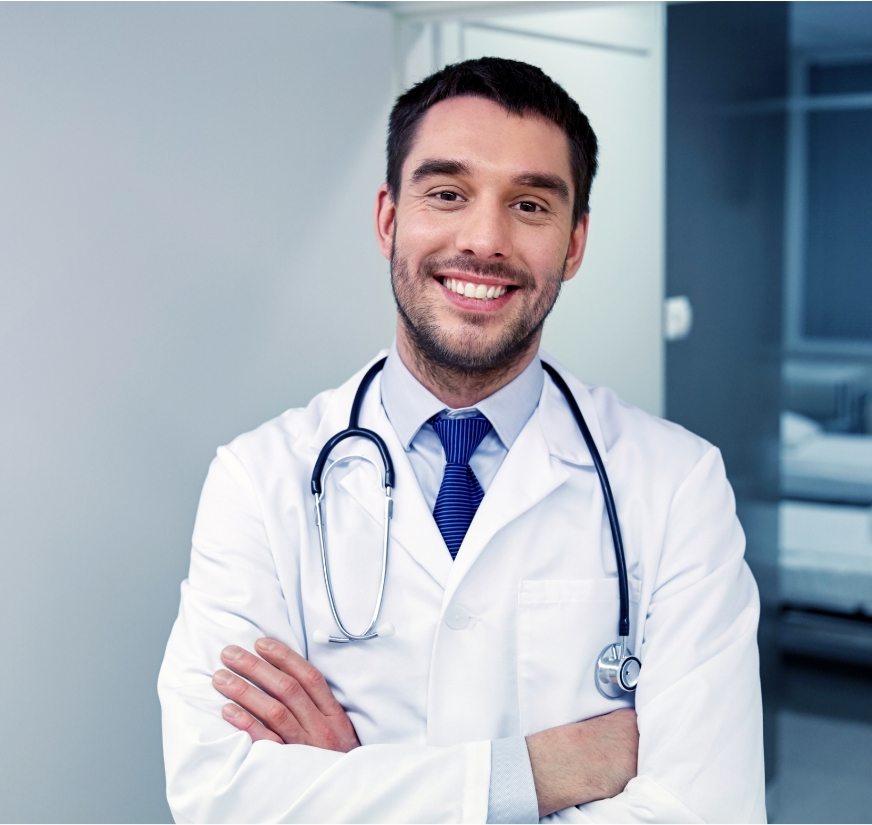 male doctor smiling